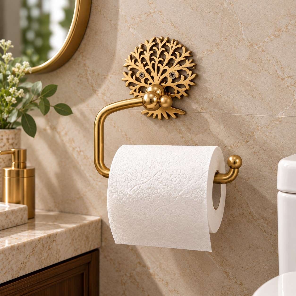 Brass toilet paper holder manufacturer India - Laxmi Handicraft